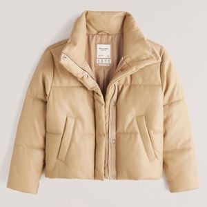 Abercrombie and Fitch Vegan Leather Mini Puffer
